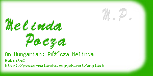 melinda pocza business card